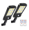 Lichidare de Stoc! Set 4 x proiector solar 6 celule,120 LED-uri COB ,cu senzor de miscare, sistem prindere inclus