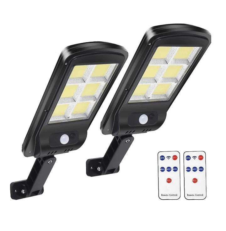 Lichidare de Stoc! Set 5 x Proiector Solar 6 Celule,120 LED-uri COB ,cu Senzor de Miscare, Sistem Prindere Inclus