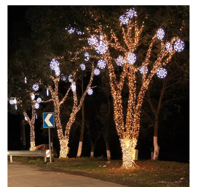 Instalatie de Craciun, tip liniara, alimentare 220V, pentru exterior, 1000 led-uri, 100m