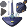 Mop inovativ CleanMaster, de mana, reglabil, rotire 360, triunghi, albastru