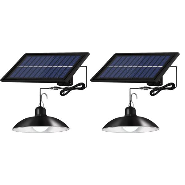 Lichidare de Stoc! Set 2 x Lampa Solara Suspendata, Telecomanda, 90 Lm/W