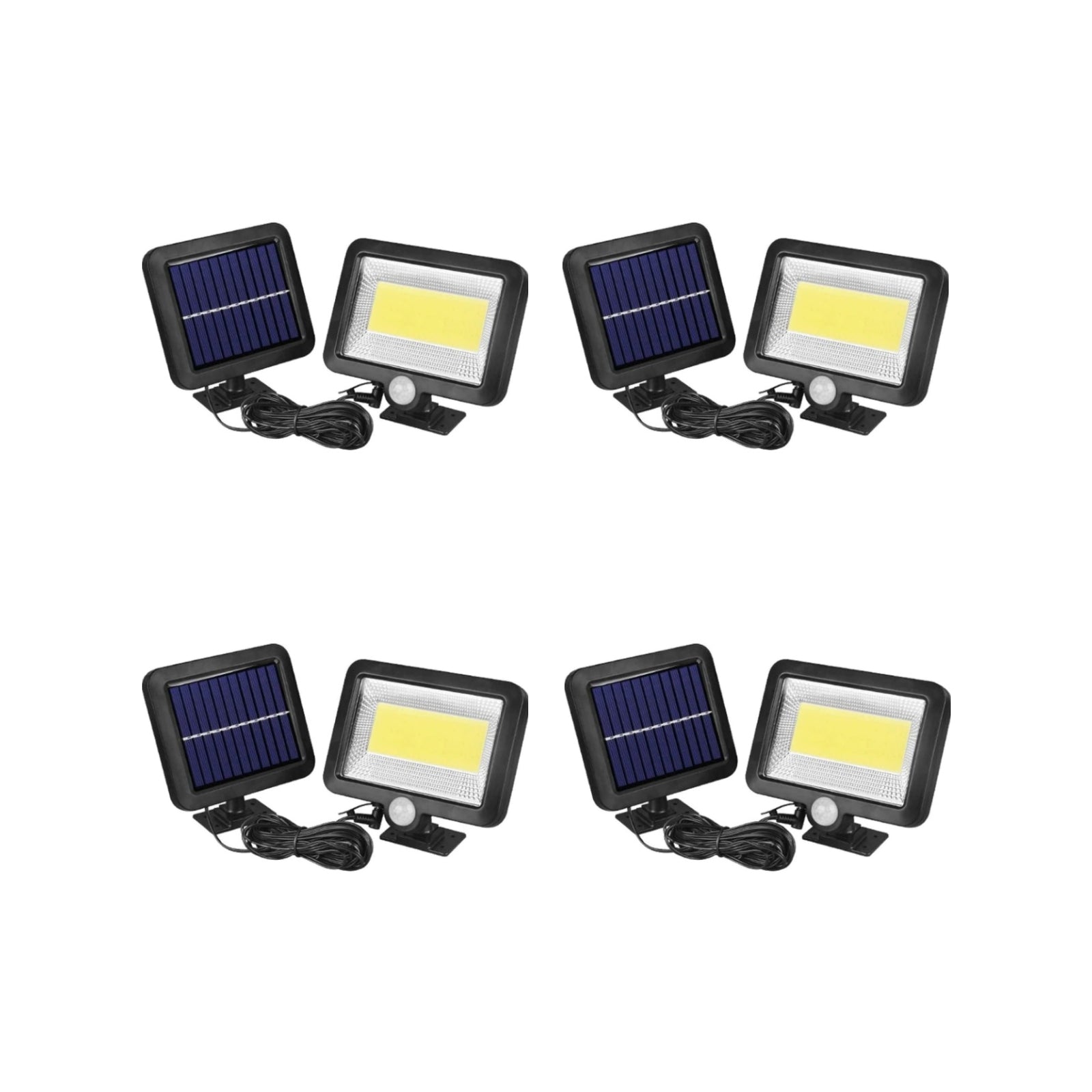 Set 4 x Lampa cu incarcare solara si senzor de miscare SL-F100,  3 moduri de iluminare
