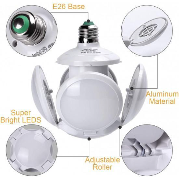 Bec Pliabil LED 40W Minge De Fotbal