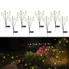 Oferta 1+1 lampa solara pentru gradina cu bulbi - alb cald