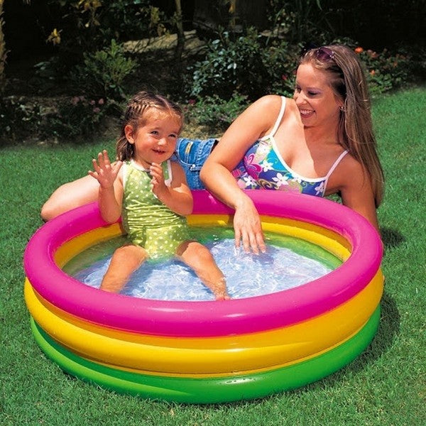 Piscina Gonflabila Intex cu 3 Inele, 86 x 25 cm + Cadou Mingee Gonflabila pentru Apa