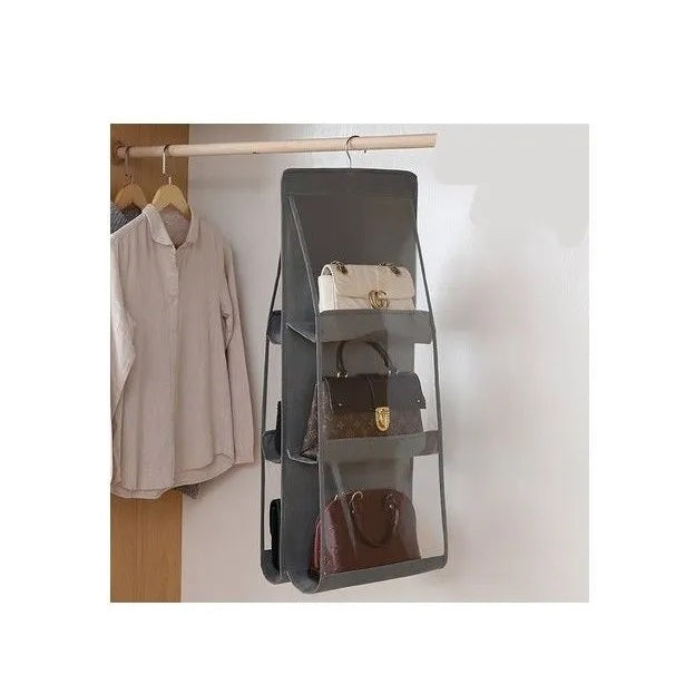 Set 3 x Organizator Suspendat cu 6 Compartimente pentru Genti, 90 x 34,5 cm