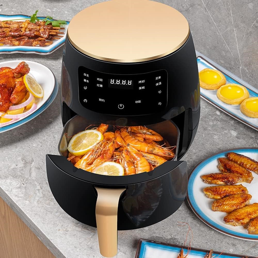 Air Fryer - Friteuza fara Ulei 6 Litri, Display Digital, 2400 W, Functie de Coacere