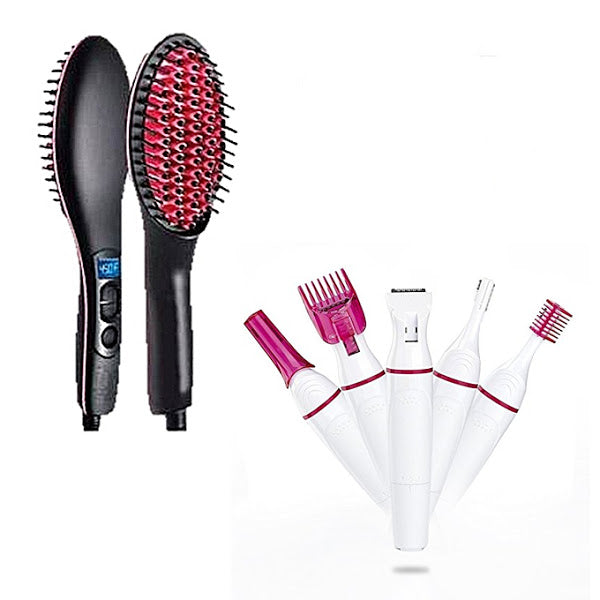 Set cosmetica : Perie indreptat parul Straight Artifact + Trimmer electric Sweet Precision