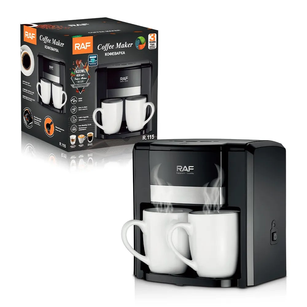 Aparat pentru Preparat Cafea cu Doua Cani Incluse Coffe Maker