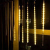 Decoratiune pentru Craciun de Exterior 3m lungime - 8 Turturi 50 cm - Meteorit - Alb Cald