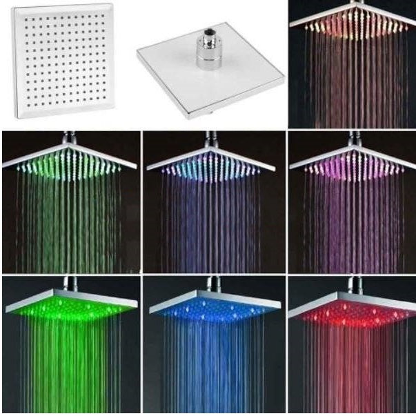 Cap de dus XXL cu LED  Multicolor si Senzor de Temperatura