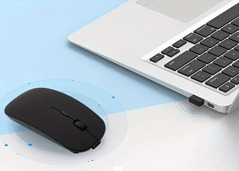 Mouse Slim Silentios fara Fir, Wireless, Portabil, USB