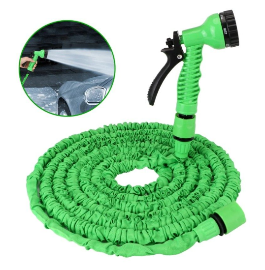 Furtun extensibil de gradina 30 metri,+  Accesoriu pentru stropit cu 3 moduri de stropire