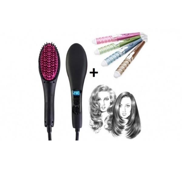 Set: Perie de indreptat parul Simply Straight Artifact + Ondulator ceramic pentru bucle