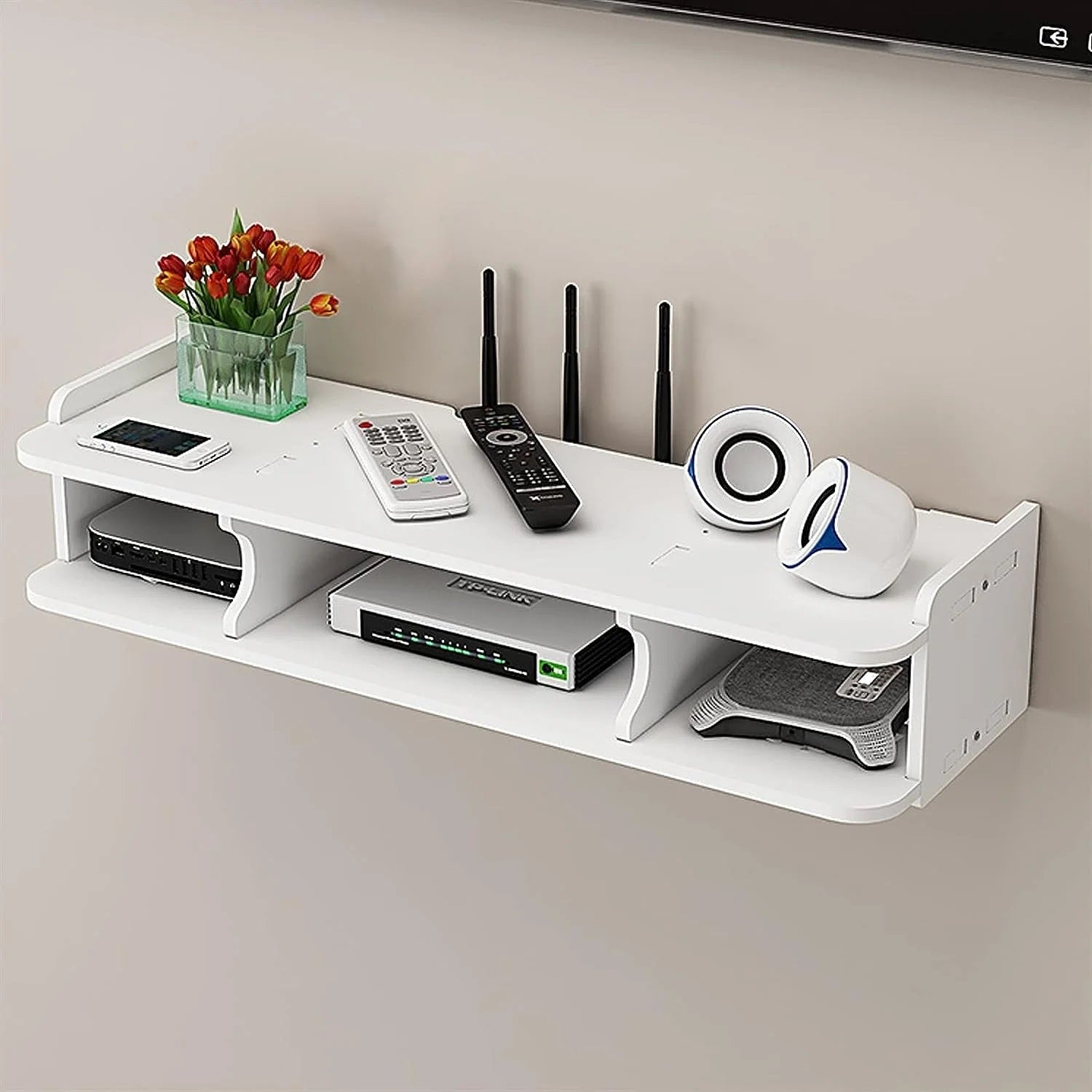 Suport router si accesorii, 3 compartimente, 60 cm