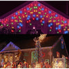 Instalatie pentru Craciun - franjuri, cu LED-uri tip turturi, 12 metri - multicolor