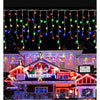 Instalatie pentru Craciun - franjuri, cu LED-uri tip turturi, 12 metri - multicolor