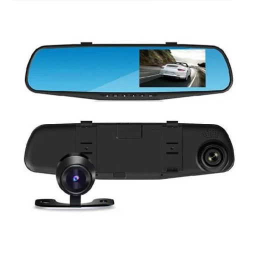 Oglinda Retrovizoare Auto Cu Camera Dubla Fata-Spate Full HD 1080 Ecran 4.3 Inch