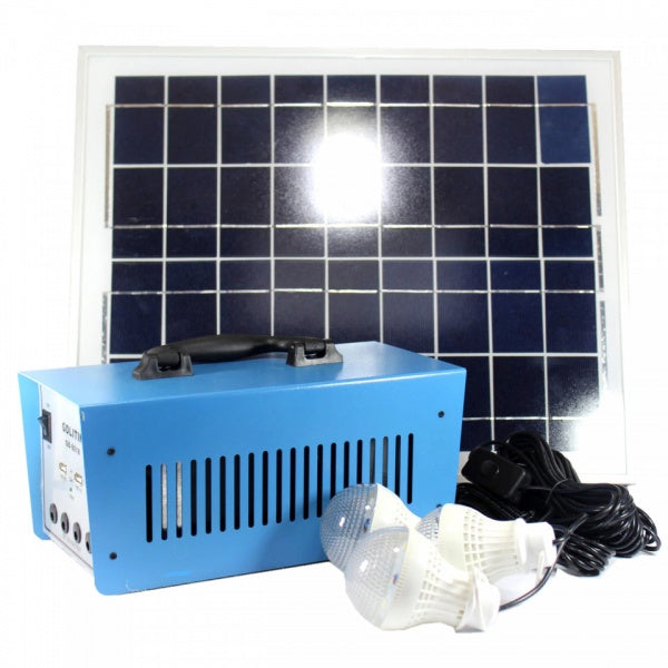 Kit cu Panou Solar, 100 W, 220V, Alimentare TV, 3 Becuri, 12 Volti