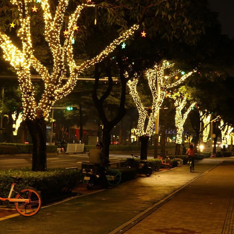 Instalatie de Craciun, tip liniara, alimentare 220V, pentru exterior, 1000 led-uri, 100m