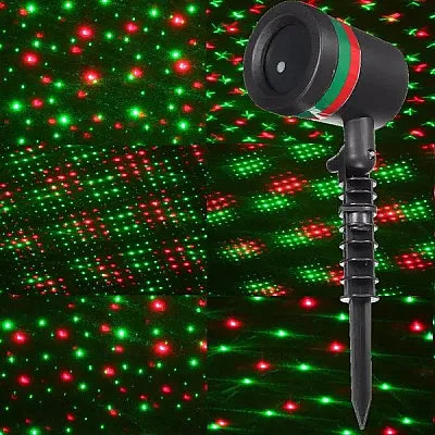 Proiector Laser Light cu lumini verzi si rosii pentru exteriorul casei