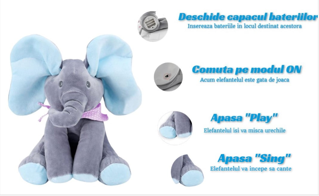 Elefant Interactiv din plus - Peek a Boo