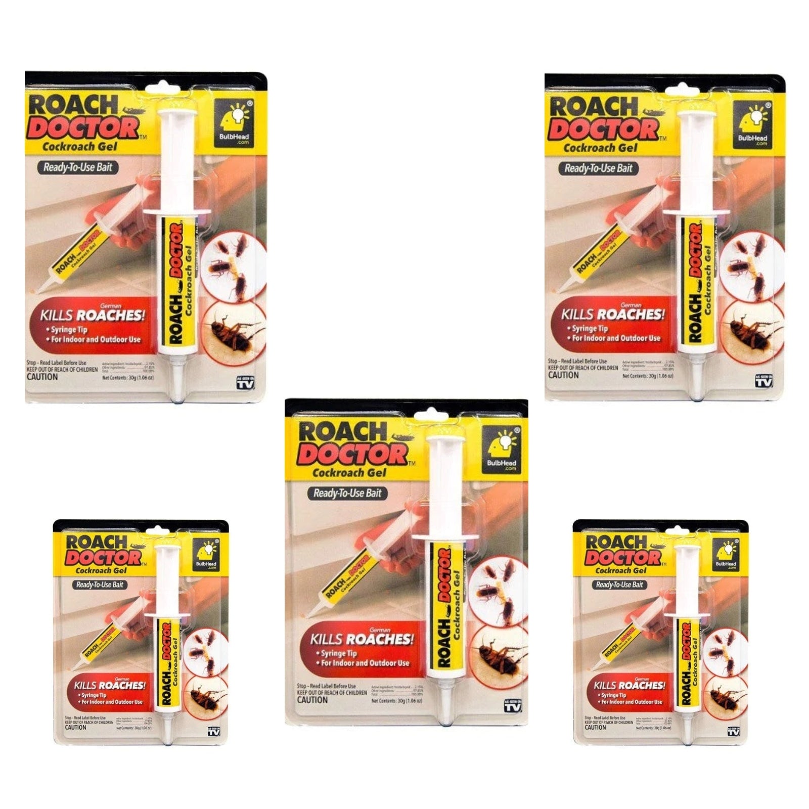 Set 5 x Insecticid Tip Seringa Solutie Antigandaci 30 Grame RoachDoctor