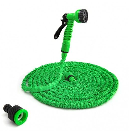 Furtun extensibil de gradina de 30 metri,  + Accesoriu pentru stropit cu 3 moduri de stropirer + Perdea magnetica usa antiinsecte