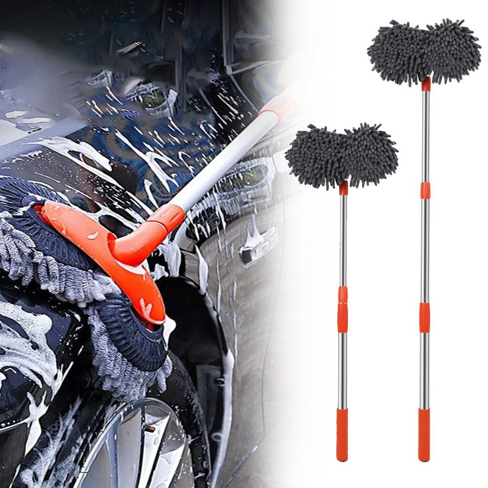 Mop Rotativ Auto Cu Perie Dubla Si Maner Telescopic