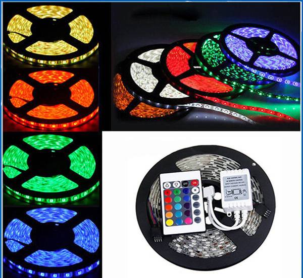 Banda Led Rgb 10 Metri Pentru Iluminare Cu Banda Adeziva Si Telecomanda