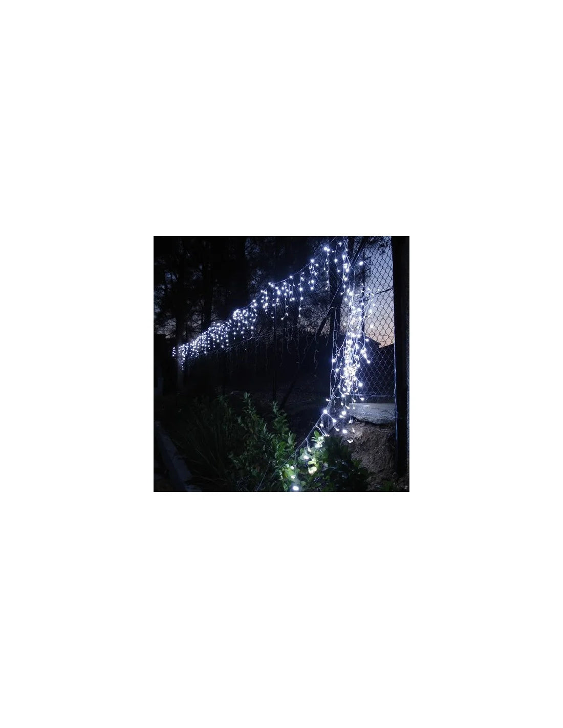 Instalatie pentru Craciun - franjuri, cu LED-uri tip turturi, 12 metri - alb rece