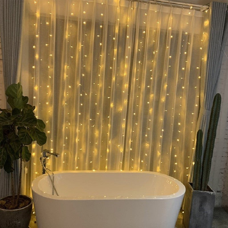 Oferta 1+1 Instalatie tip perdea 3 x 3m pentru interior - alb cald