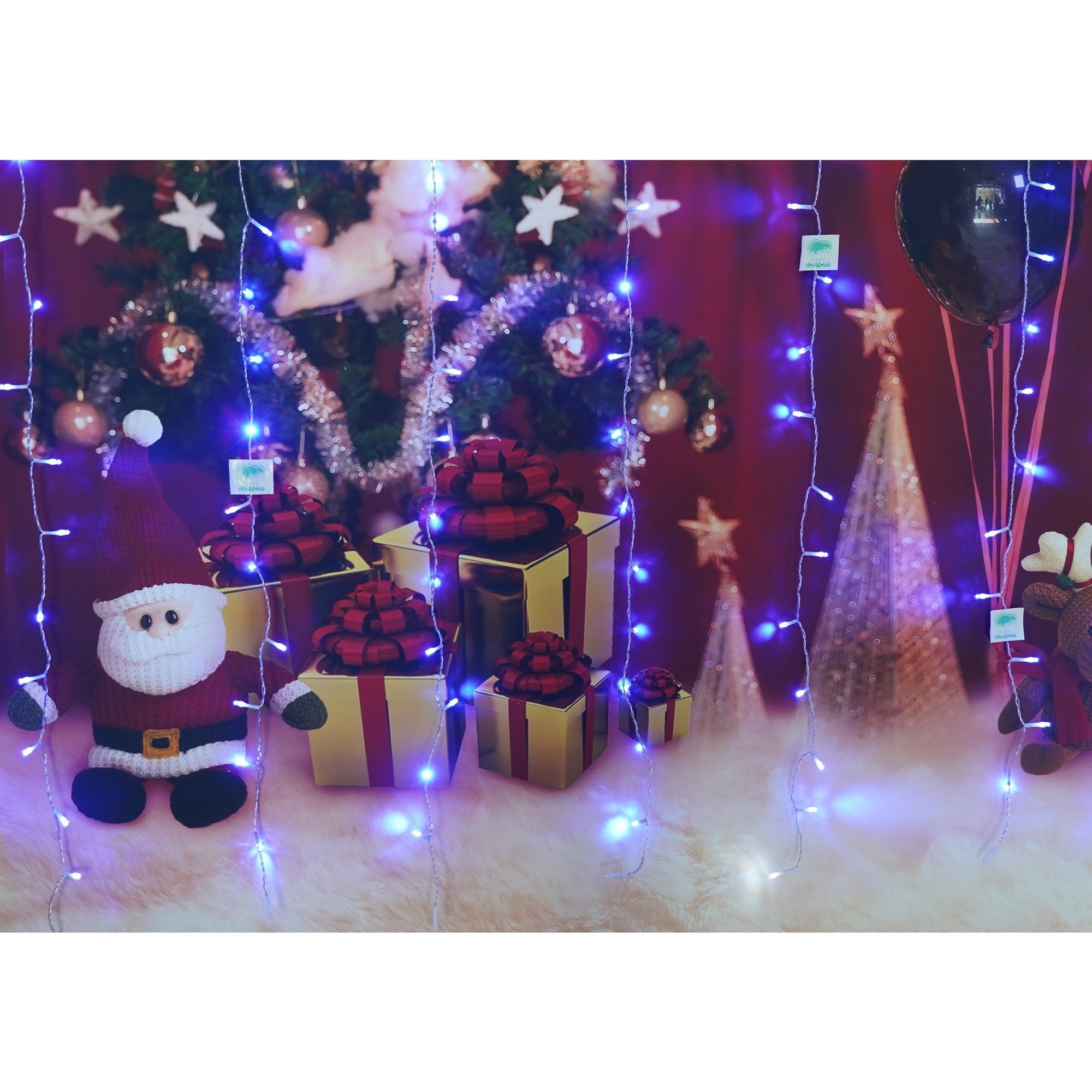 Oferta 1+1 Instalatie tip perdea 3 x 3m pentru interior - albastru