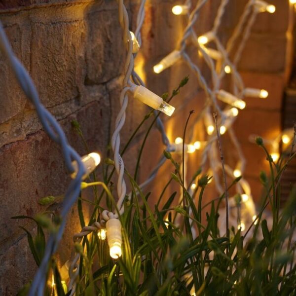 Oferta 1+1 Instalatie tip perdea 3 x 3m pentru interior - alb cald