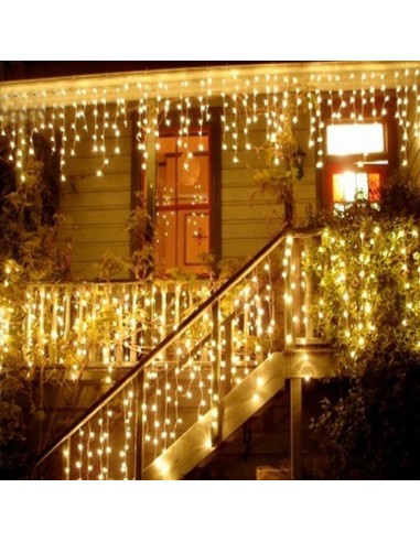 Oferta 1+1 Instalatie pentru Craciun - franjuri, cu LED-uri tip turturi, 12 metri - alb cald