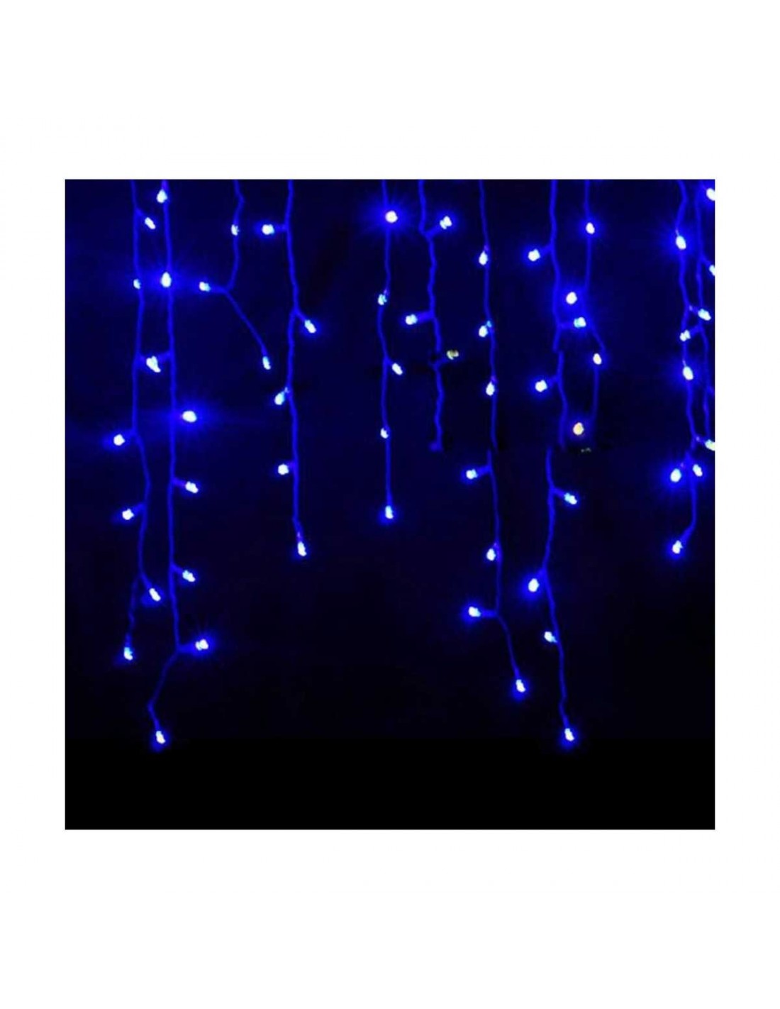 Instalatie pentru Craciun - franjuri, cu LED-uri tip turturi, 12 metri - albastru