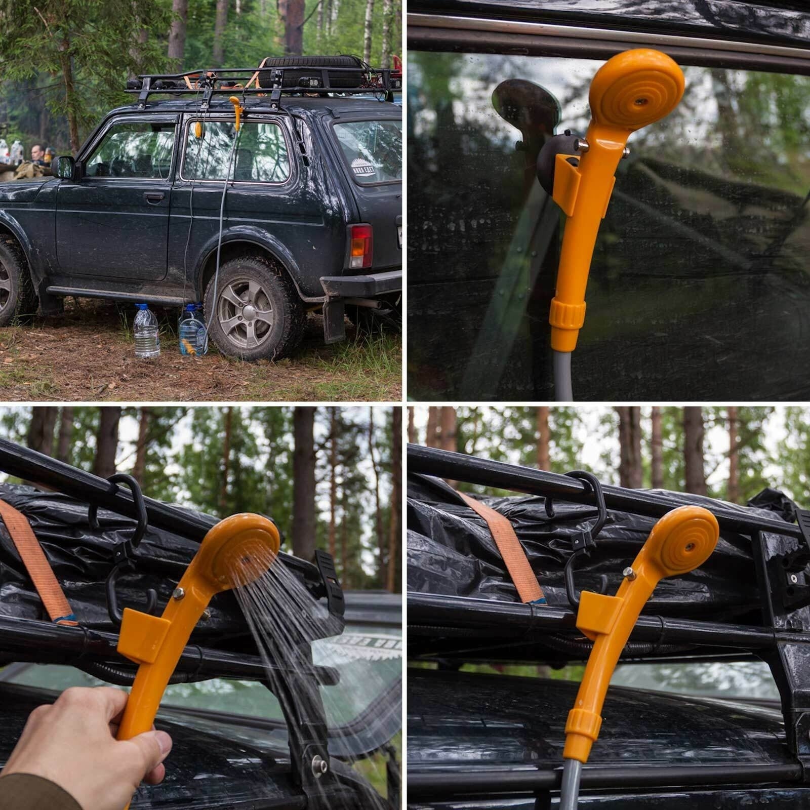 Set Dus Auto Portabil pentru Camping, 12 V, cablu 5M