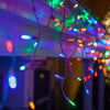 Instalatie pentru Craciun - franjuri, cu LED-uri tip turturi, 12 metri - multicolor