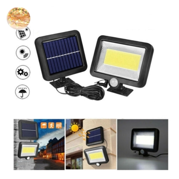 Set 6 x Lampa cu incarcare solara si senzor de miscare SL-F100, putere 10W, protectie la umiditate si praf IP65, 3 moduri de iluminare