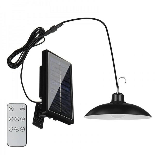 Set Panou Solar cu 2 Becuri LED cu Aplica, Telecomanda, 50W