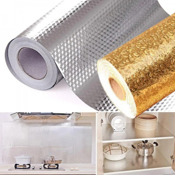 Lichidare de Stoc! Set 3 x Folie de Aluminiu Autoadeziva 60 x 300 cm