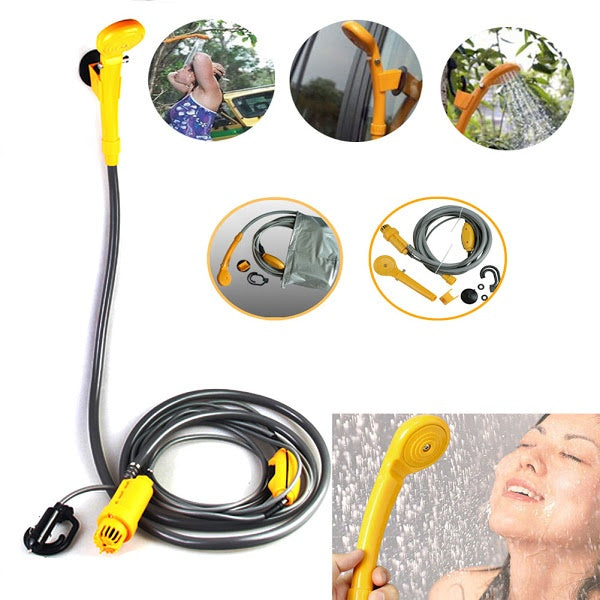 Set Dus Auto Portabil pentru Camping, 12 V, cablu 5M