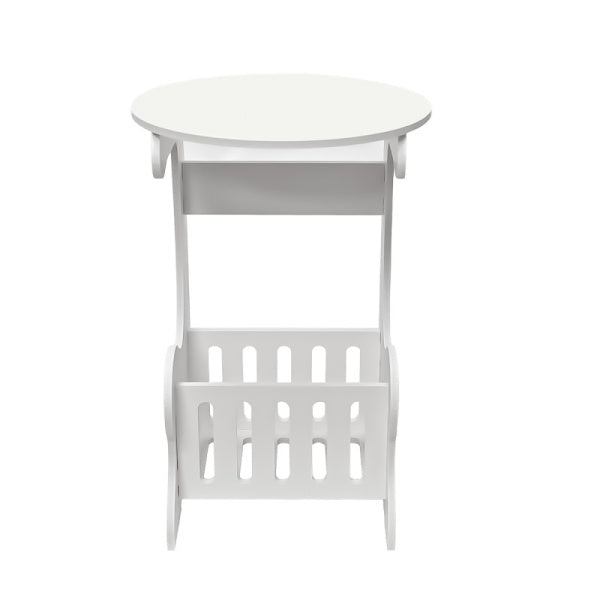 Set 2 x Masuta de cafea, noptiera alba, 24 x 45 cm