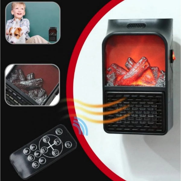 Aeroterma portabila Flame Heater 900 W, 2 niveluri temperatura, display digital