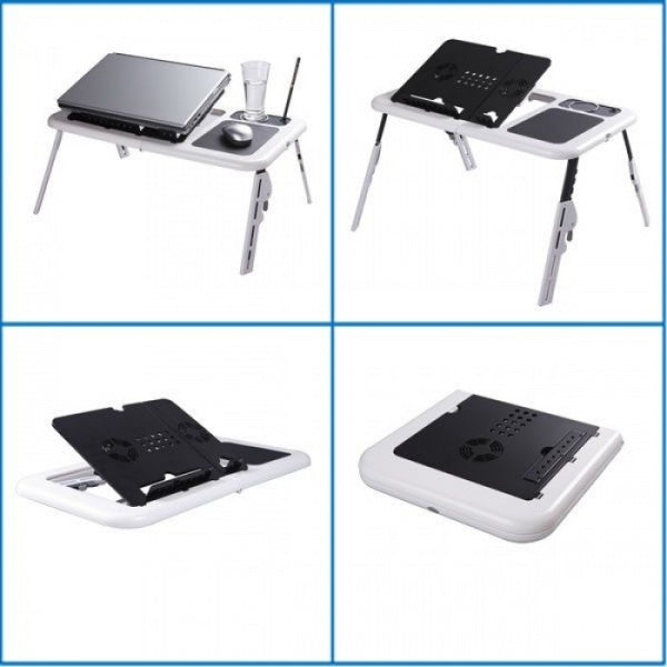 Masuță Laptop E-Table cu 3 Coolere - Confort și Răcire pentru Performanță Maximă