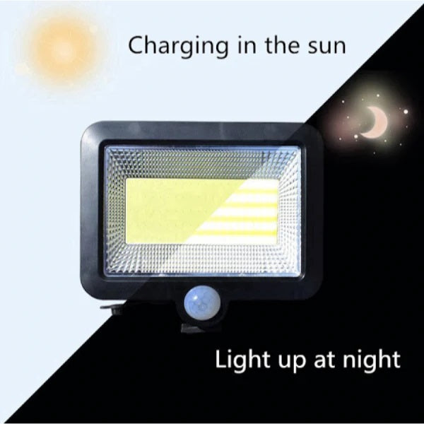 Set 6 x Lampa cu incarcare solara si senzor de miscare SL-F100, putere 10W, protectie la umiditate si praf IP65, 3 moduri de iluminare